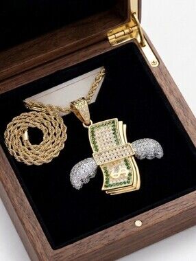 Flying Cash Pendant & Chain
